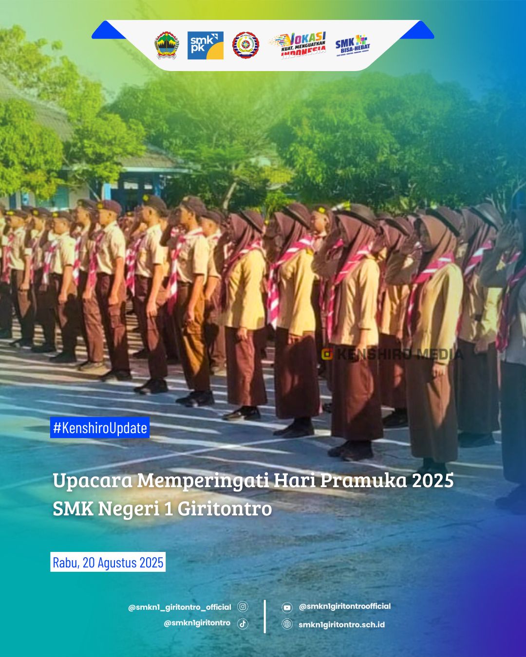 Upacara Memperingati Hari Pramuka 2025 SMK Negeri 1 Giritontro