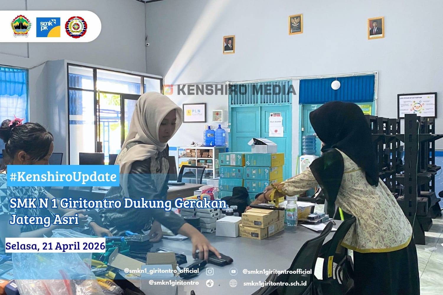 SMK N 1 Giritontro Dukung Gerakan Jateng Asri