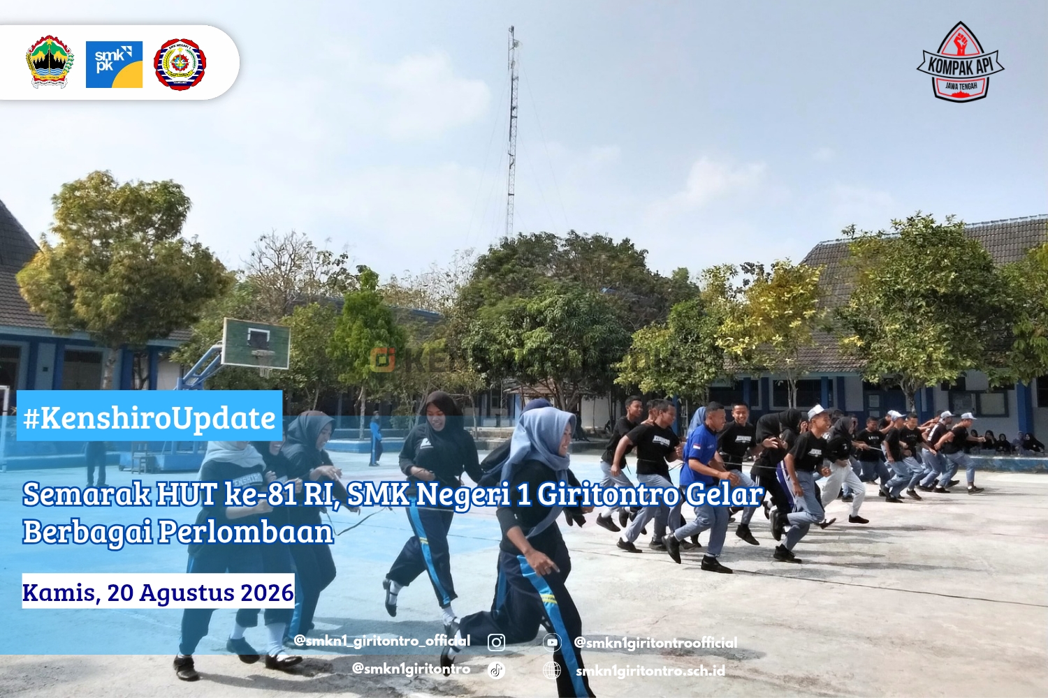 Semarak HUT ke-81 RI, SMK Negeri 1 Giritontro Gelar Berbagai Perlombaan