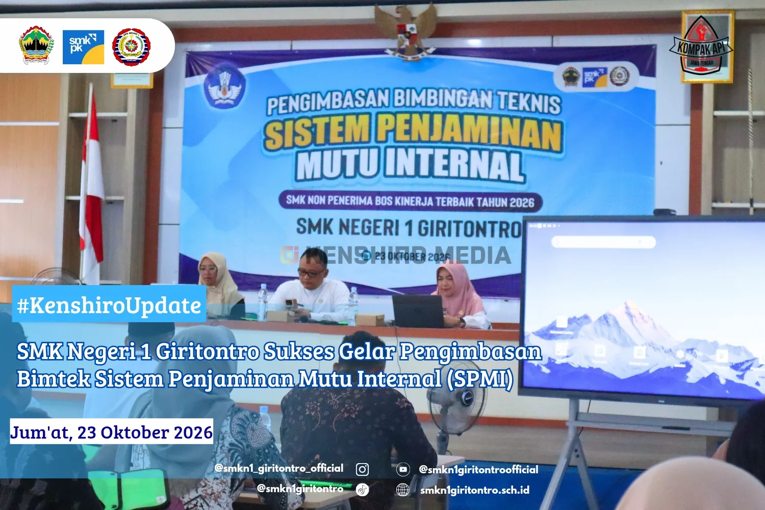 SMK Negeri 1 Giritontro Sukses Gelar Pengimbasan Bimtek Sistem Penjaminan Mutu Internal (SPMI)